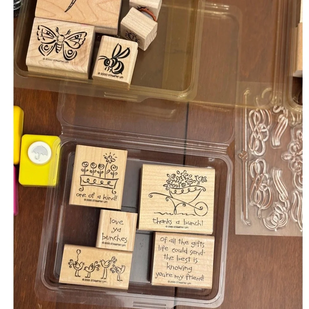 Teacher School lot of 50+ Rubber wood Stamps Alphabet Names seasonal designs ink